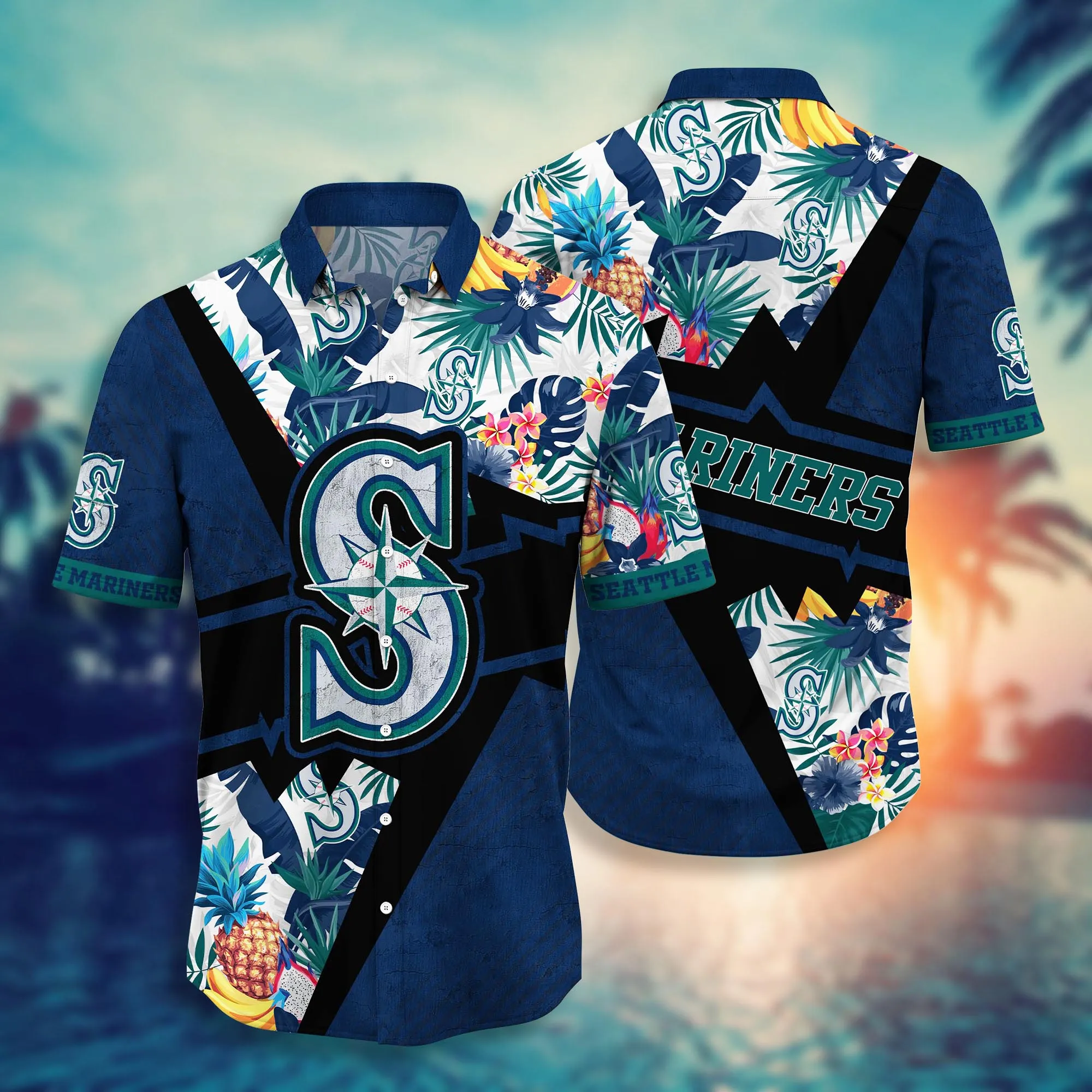 Seattle Mariners Mlb Hawaiian Shirt Evening Strolls Aloha Shirt