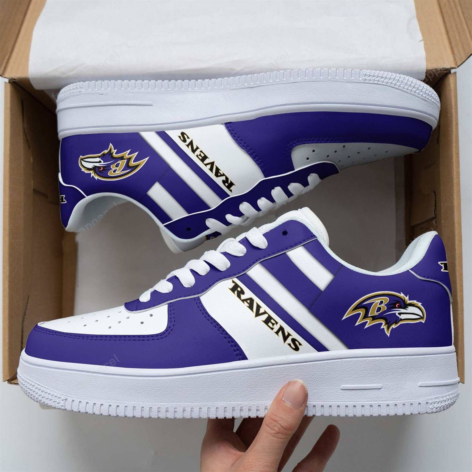 Baltimore Ravens Custom Sneakes Air Force 1 Shoes 03