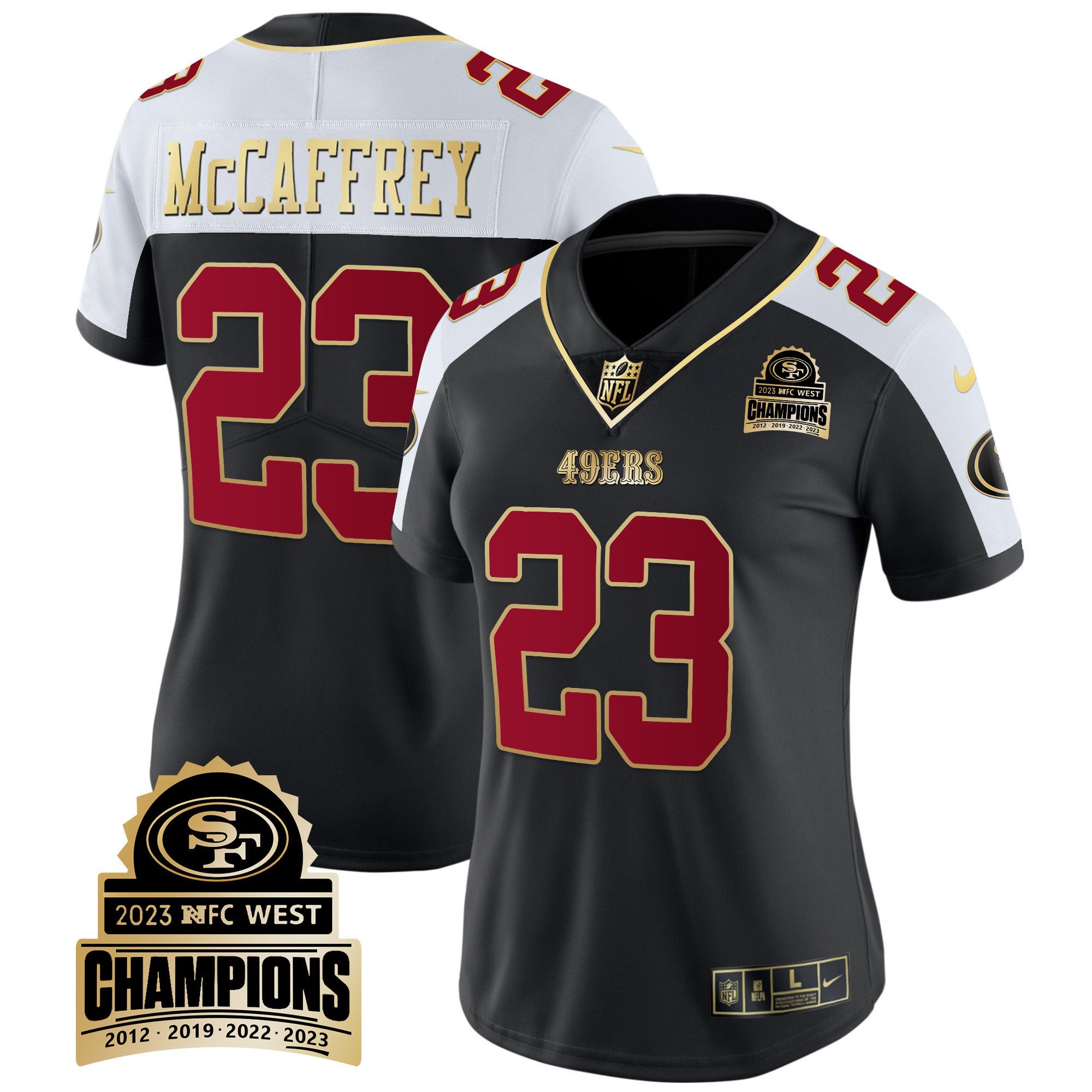 Women’S 49Ers 2023 Nfc West Champions Patch Vapor Jersey V4 – All Stitched