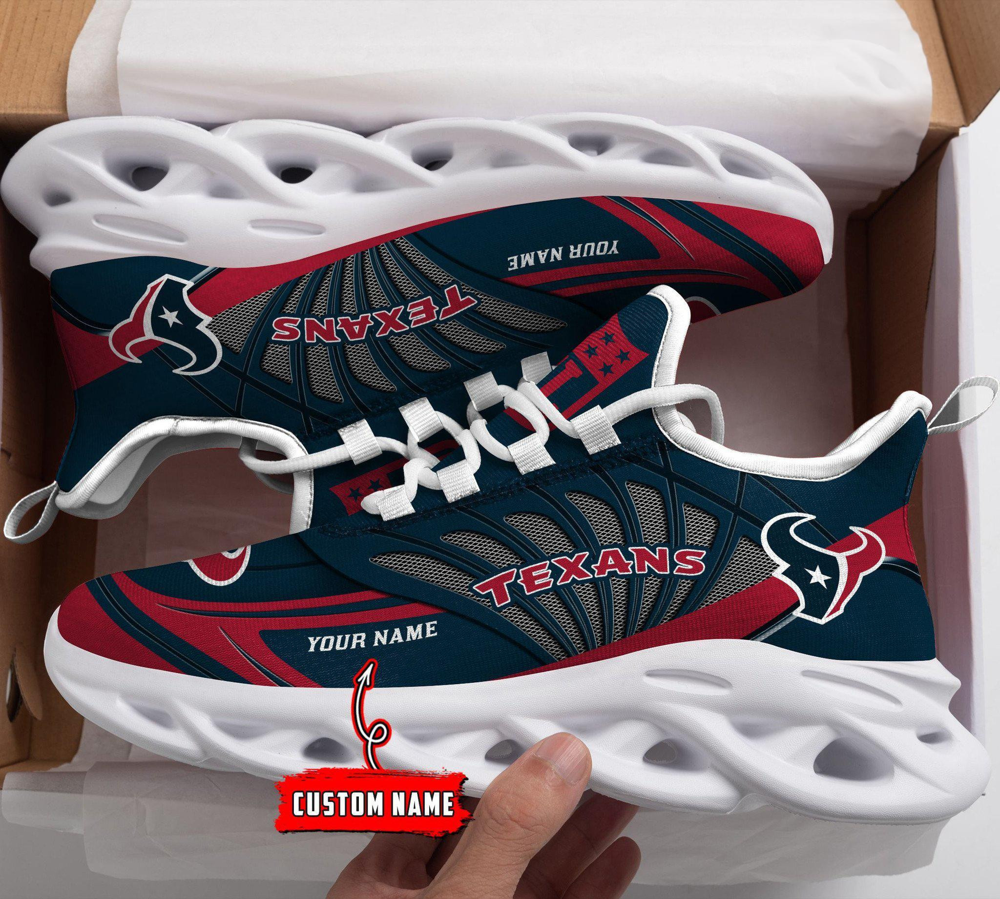 Houston Texans Personalized Max Soul Chunky Sneakers MS8230