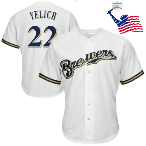 Christian Yelich 22 Milwaukee Brewers White All Over Print Baseball Jersey For Fans