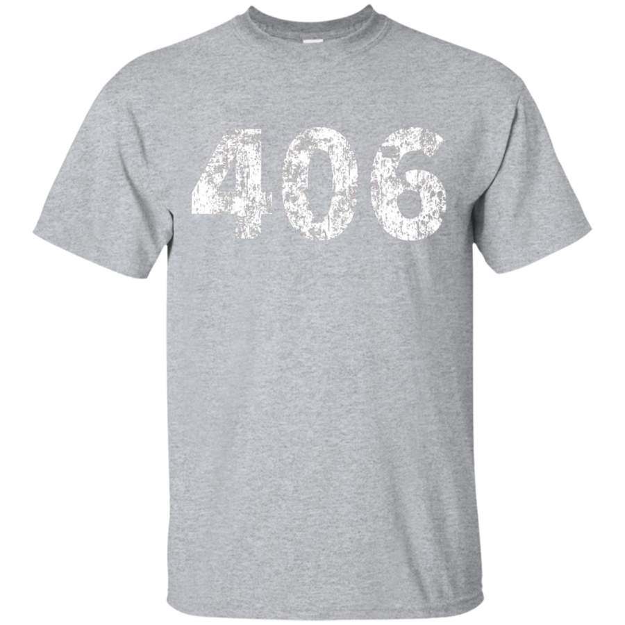 AGR 406 Montana Area Code Distressed Vintage Tee T-Shirt