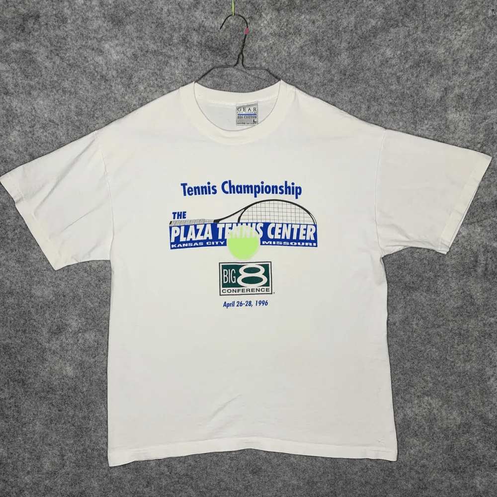 Vintage Kansas City Tennis T Shirt Adult Plaza Center S 1996 90S