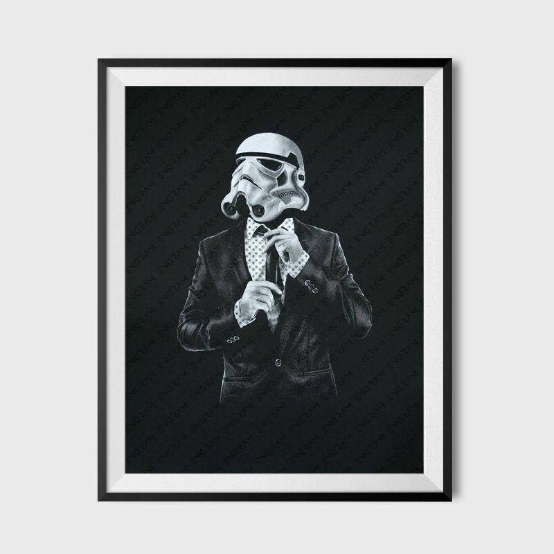 Classy Stormtrooper Suit and Tie Poster  Poster Art Idea  Wall Art Idea