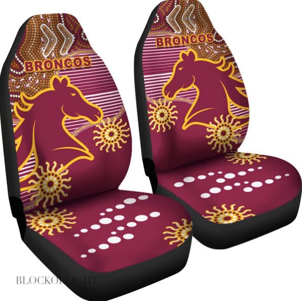 NRL Brisbane Broncos Indigenous Car Seat Cover CSC8499