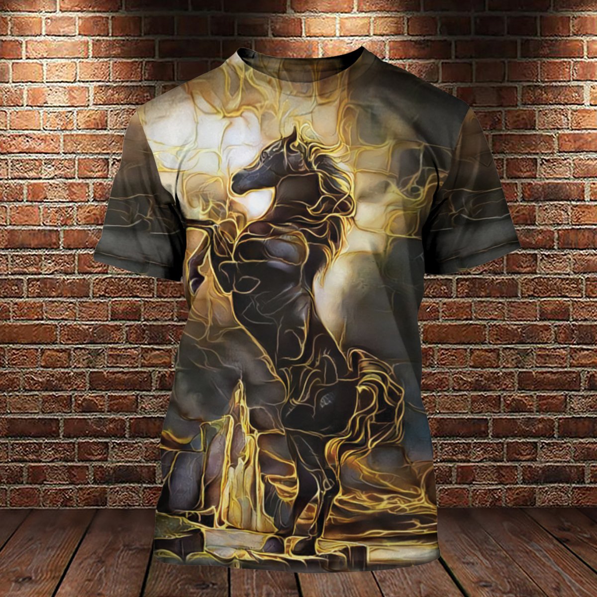 Wild Black Horse 3D All Over