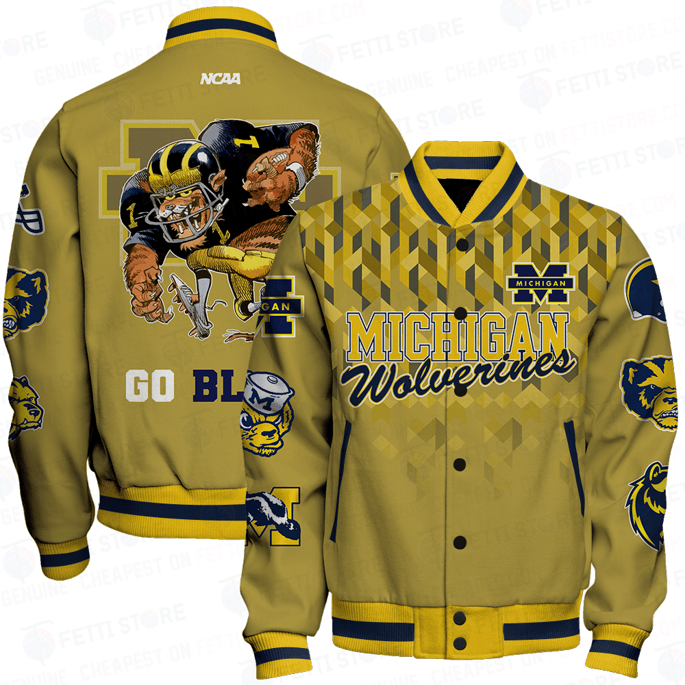 Michigan Wolverines NCAA Division Football Varsity Jacket STM