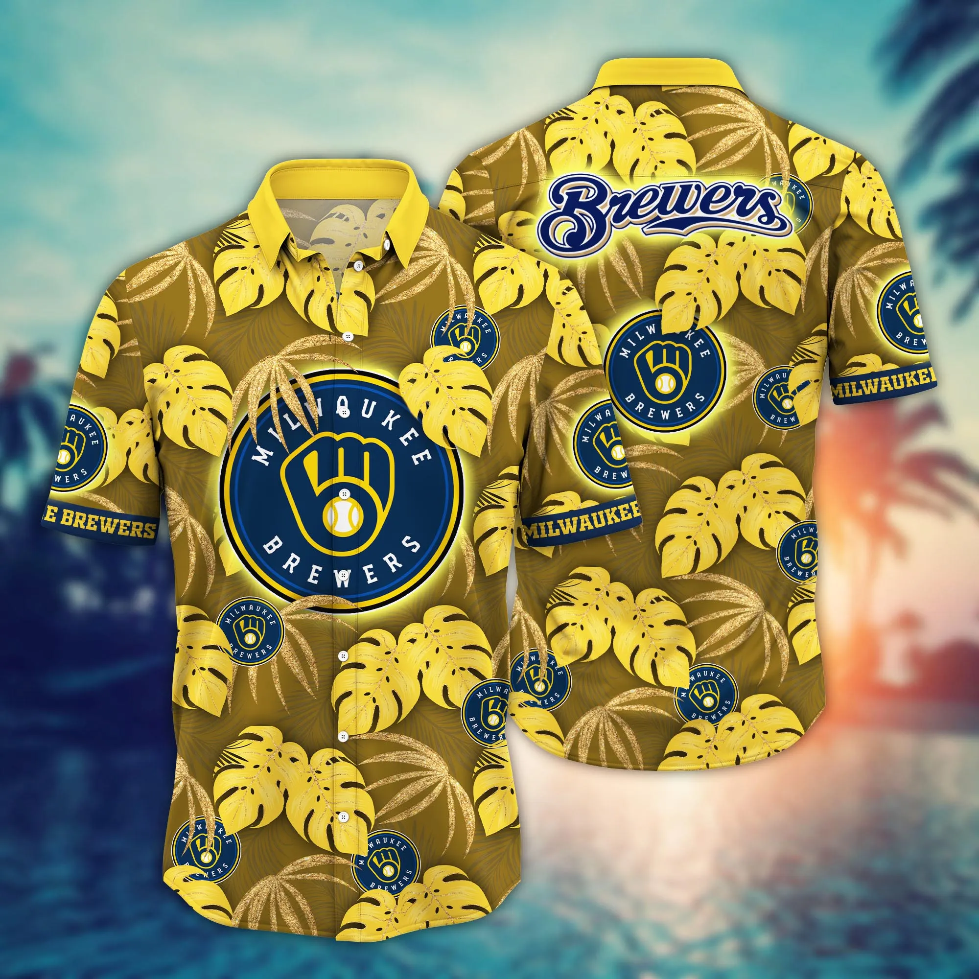 Milwaukee Brewers Mlb Hawaiian Shirt Seaside Aloha Shirt