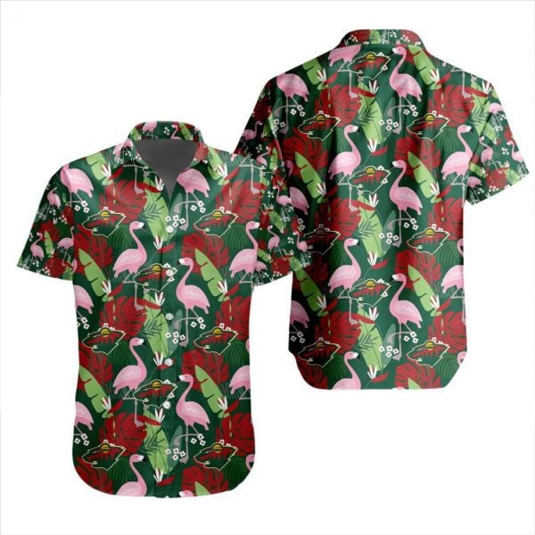 Nhl Minnesota Wild Special Aloha Style Design 3D Hawaiian Shirt