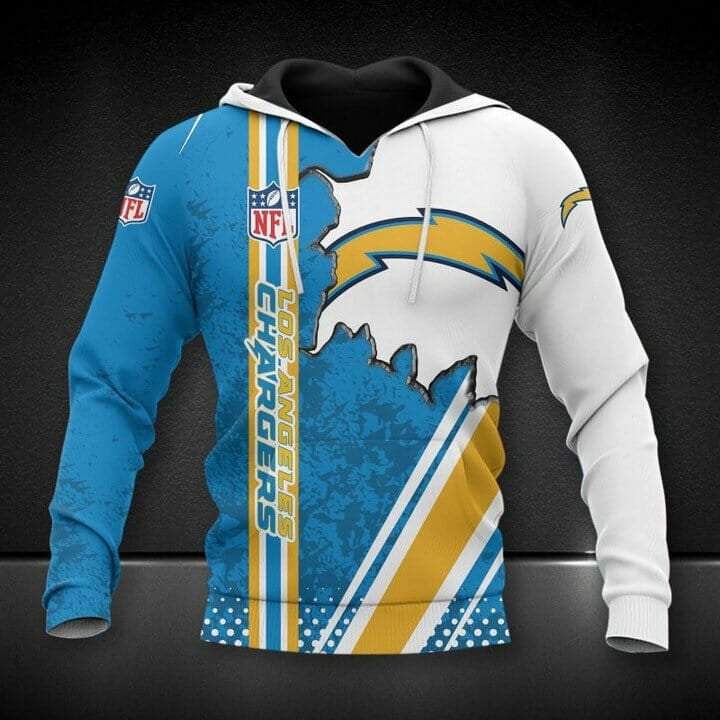 Sport-Team Los Angeles Chargers Blue White Pullover Hoodie Aop Shirt