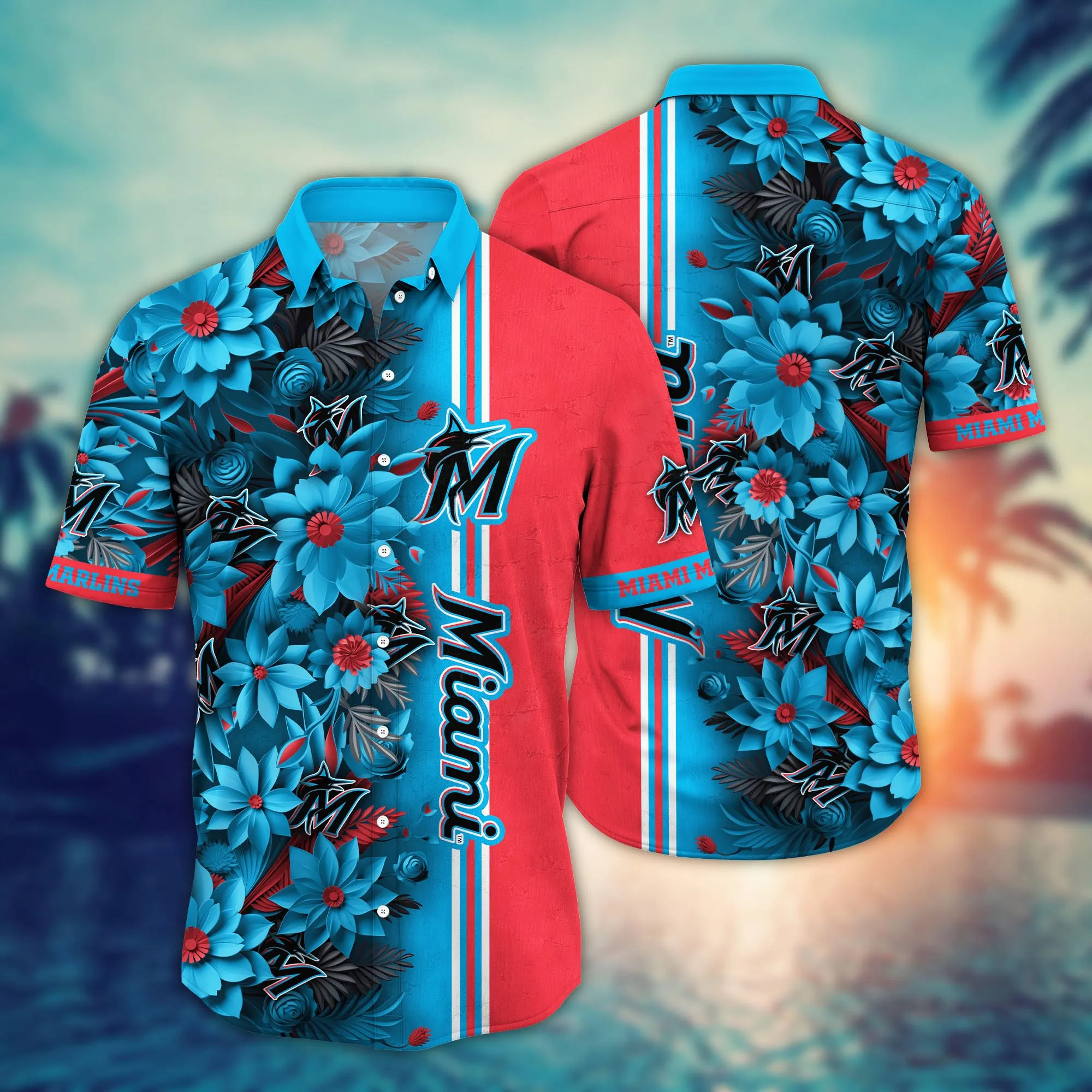 Miami Marlins Mlb Hawaiian Shirt Custom Pool Parties Aloha Shirt