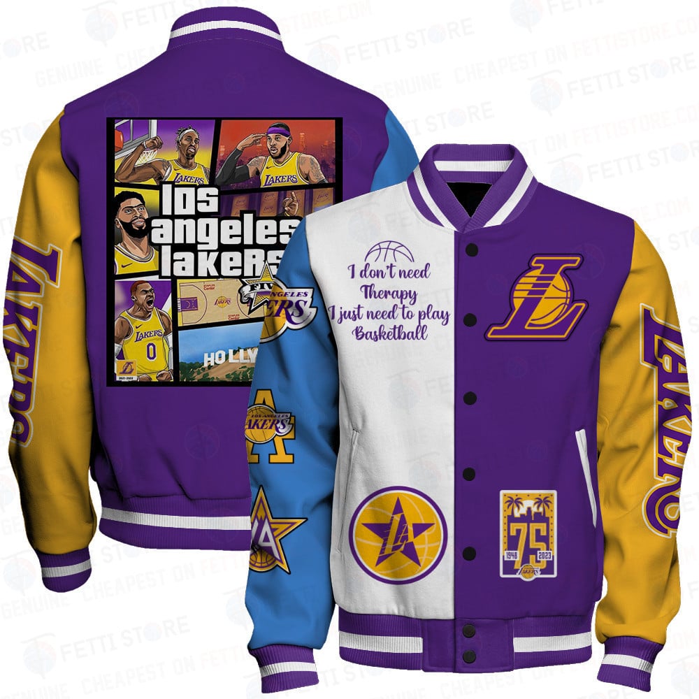 Los Angeles Lakers National Football League AOP Varsity Jacket STM