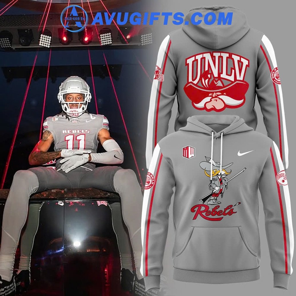 Unlv Rebels Football 2024/25 Gray For Glory Limited Edition Hoodie – Zip Hoodie 3D Aop Shirt