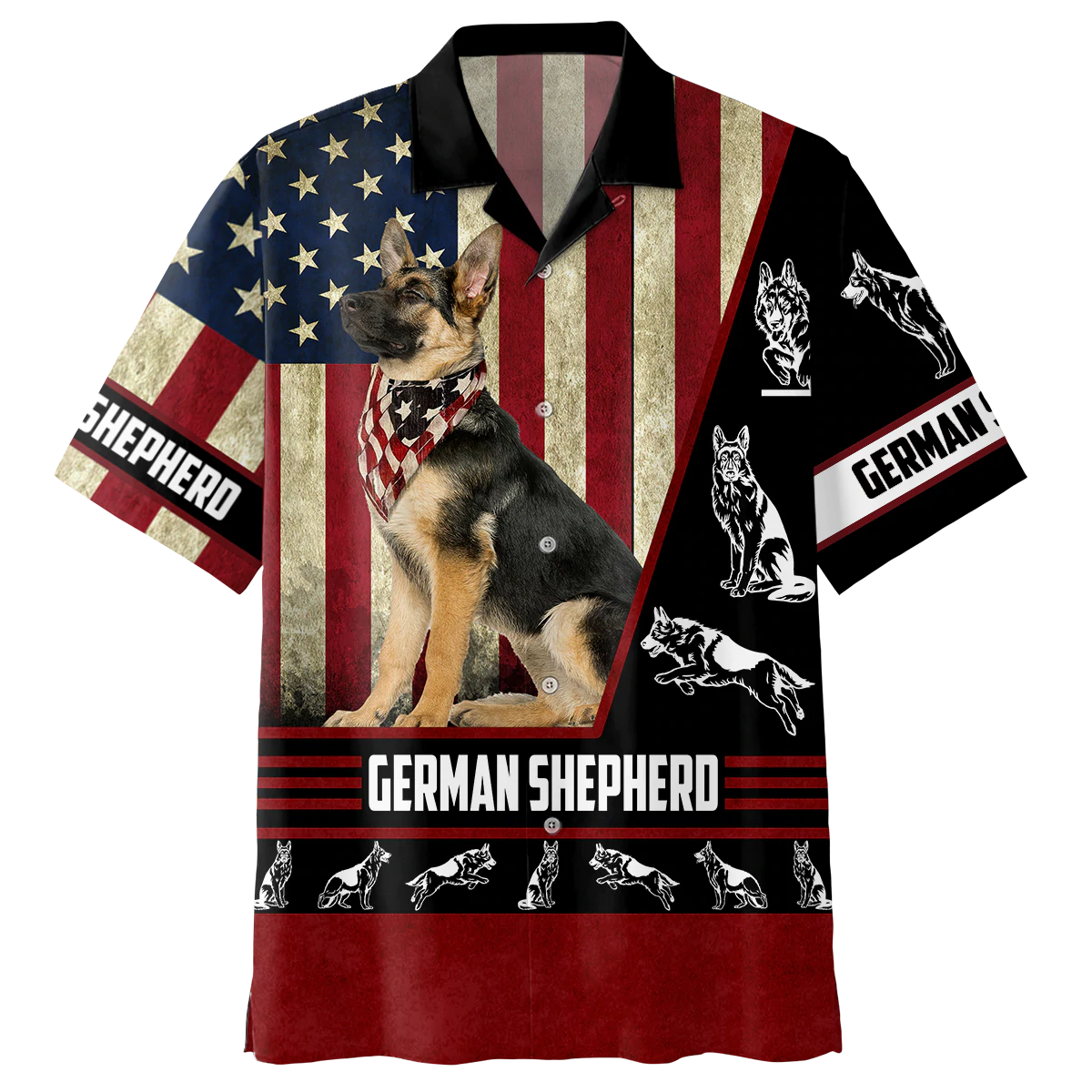 German Shepherd American Hawaiian Shirt, Summer Gift For Dog Lovers