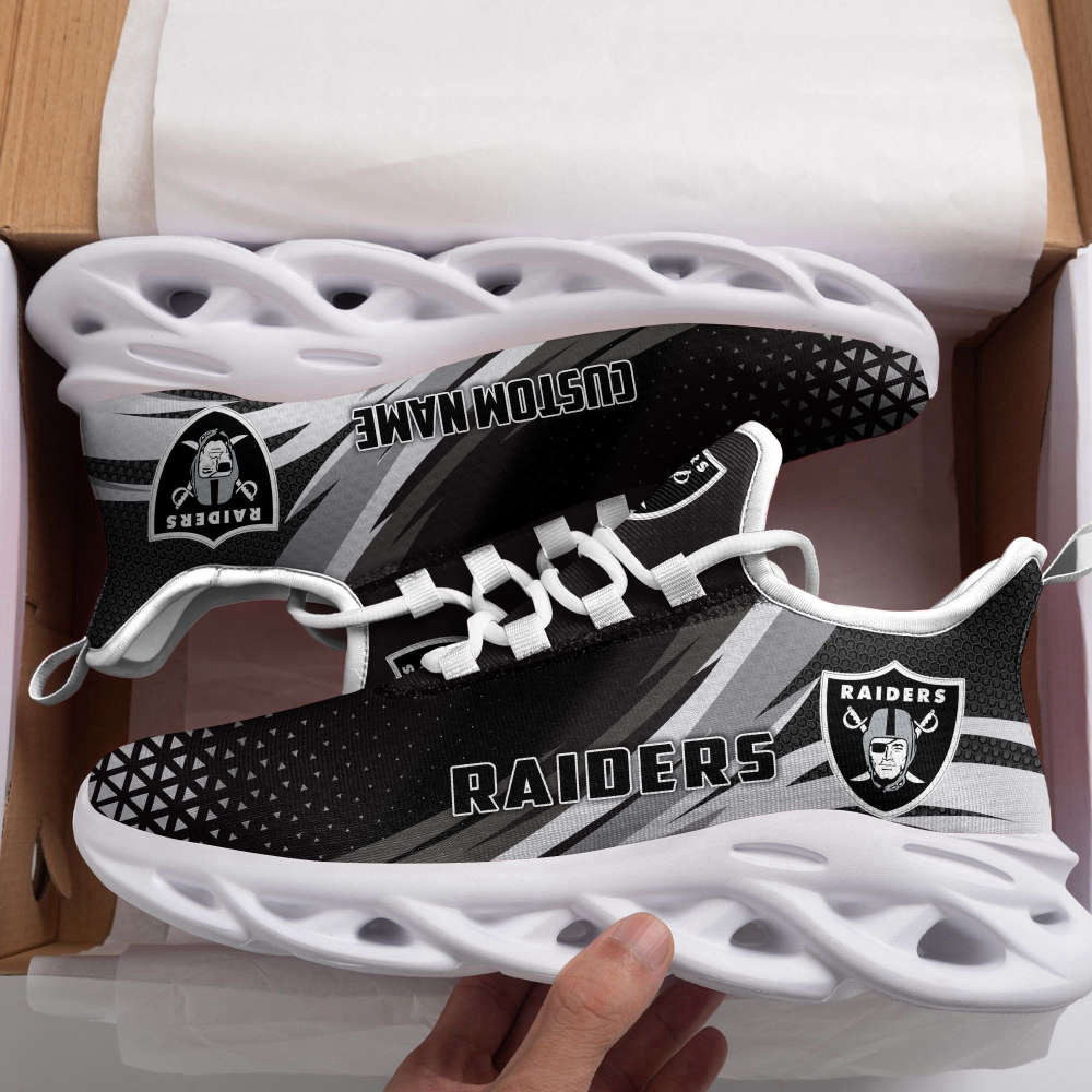 Las Vegas Raiders Triangle Custom Name Max Soul Sneakers Running Sports Shoes For Men Women MS7437