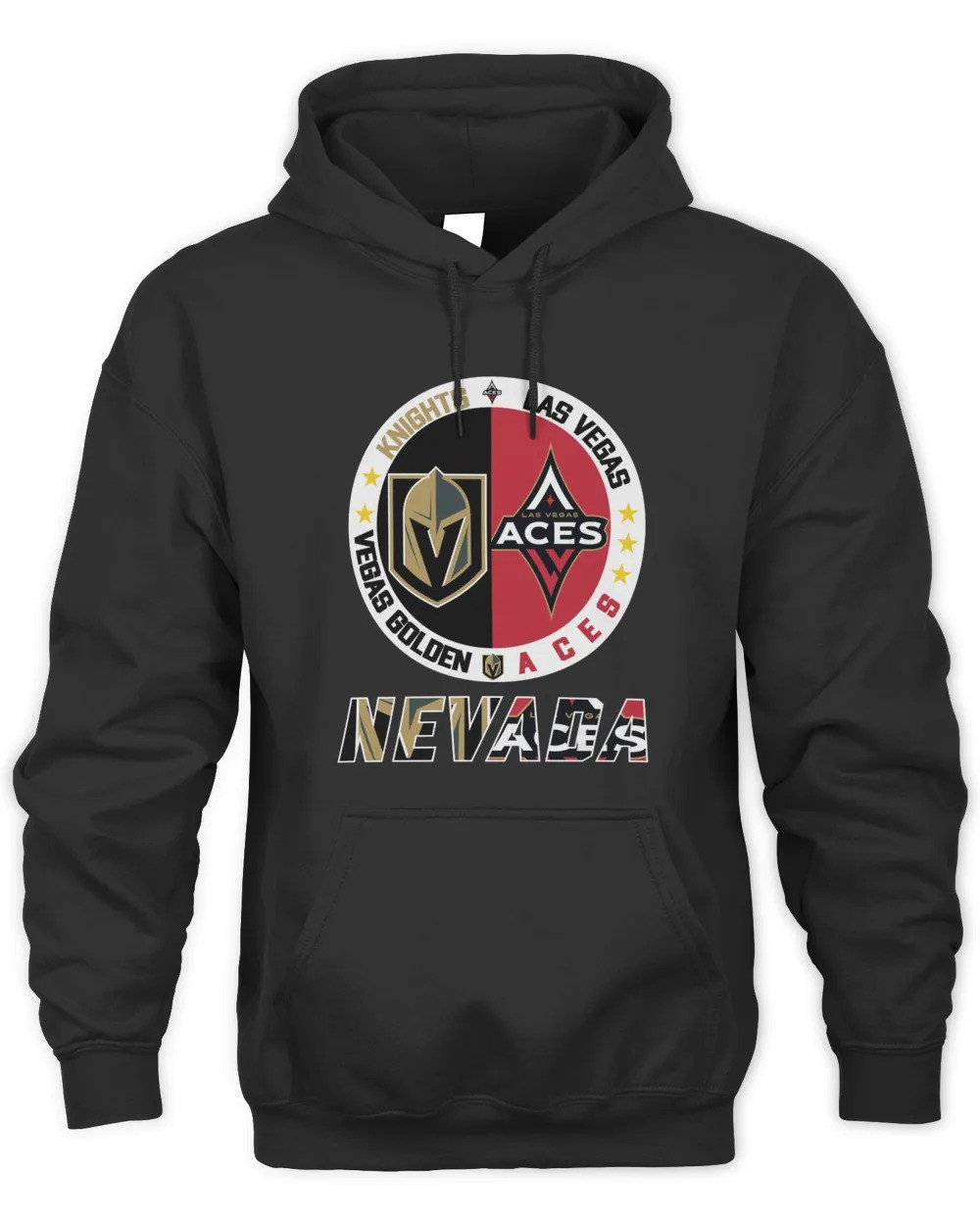 Nevada Sport Teams Vegas Golden Knights And Las Vegas Aces 2D Hoodie