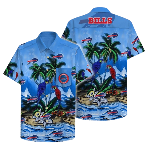 Buffalo Bills Hawaiian Shirt Buffalo Bills Parrot Blue Hawaii Shirt High Quality Buffalo Bills Aloha Shirt - Onlyshirt Fashion