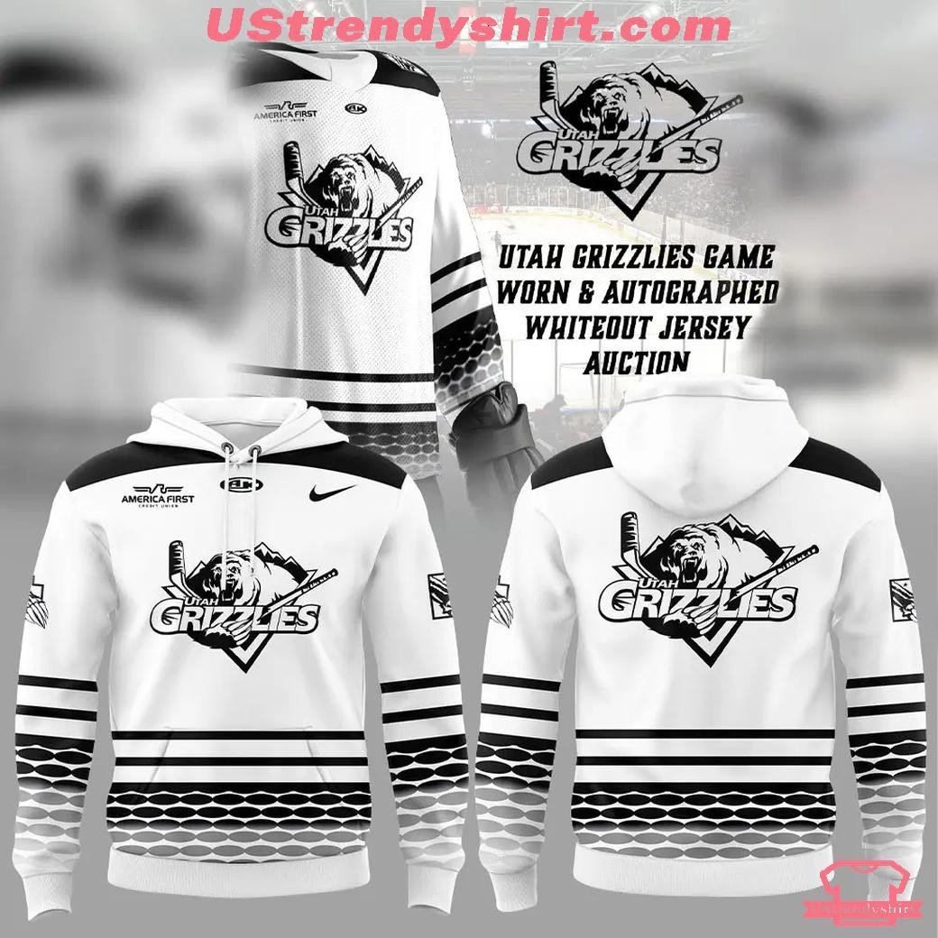 Utah Grizzlies X Autographed Whiteout Acsion 2024 Limited Edition Hoodie – Zip Hoodie 3D Aop Shirt