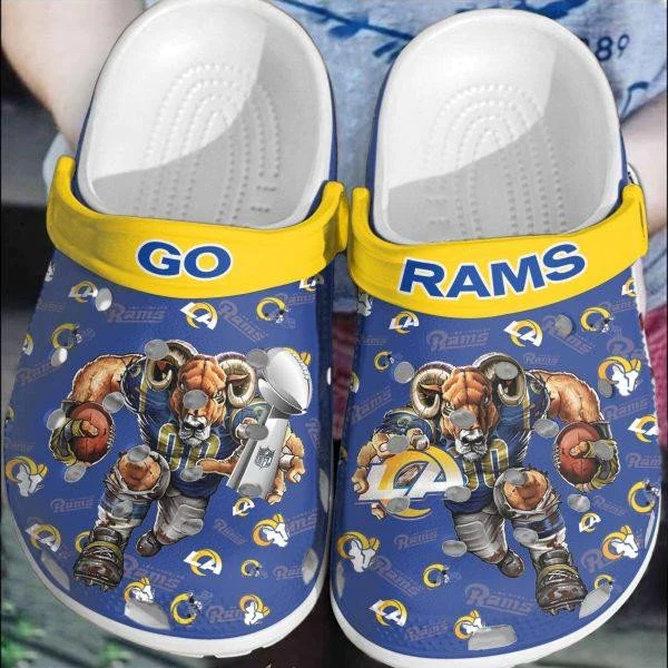 Personalized Custom Los Angeles Rams Super Bowl Lvi 3D Printed Crocss Clog Shoes Ver490