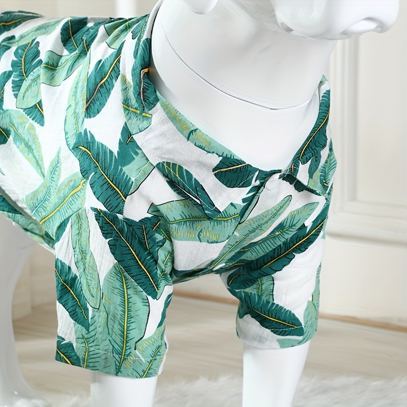 1pc Hawaiian Style Fresh Graphic T-shirt for Medium and Large Dogs – Pet Clothes