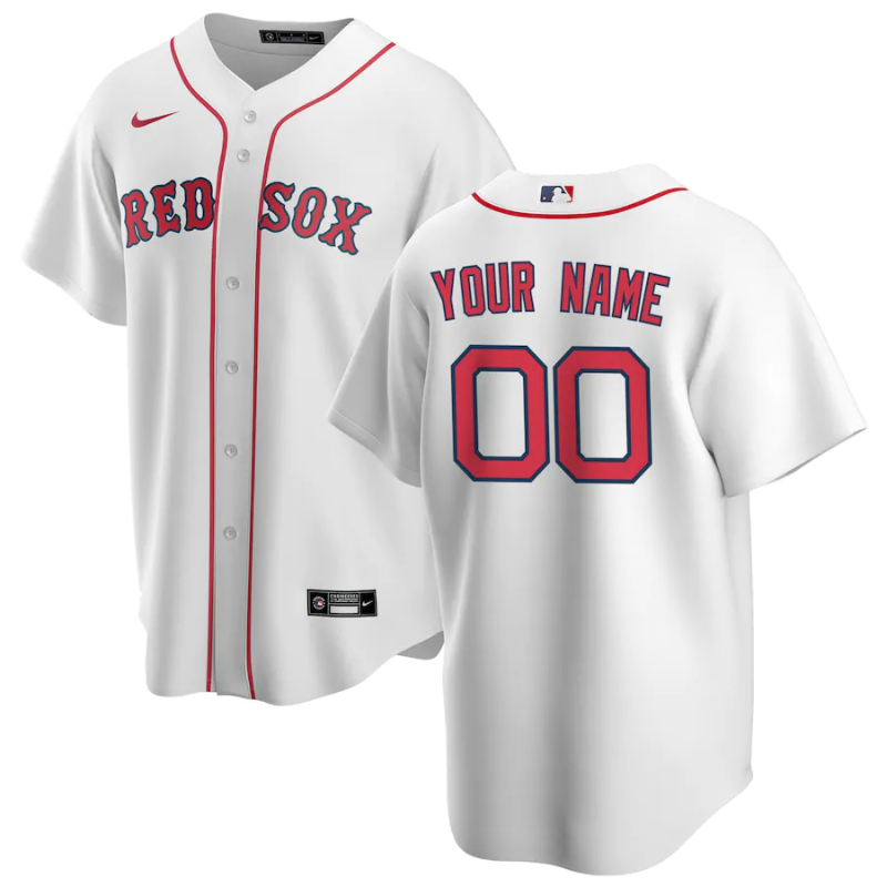 Boston Red Sox Team White Home Custom Jersey Unisex White