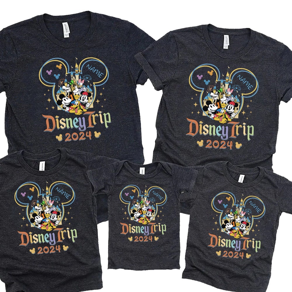 Disney 2024 Shirts, Disneyworld Shirts, Disney Vacation T-Shirt, Disney Couple Shirt, Disney Clothes, Disney Family Sweat, Disney Trip 2024 X Teefantasy Blueshirtfarm