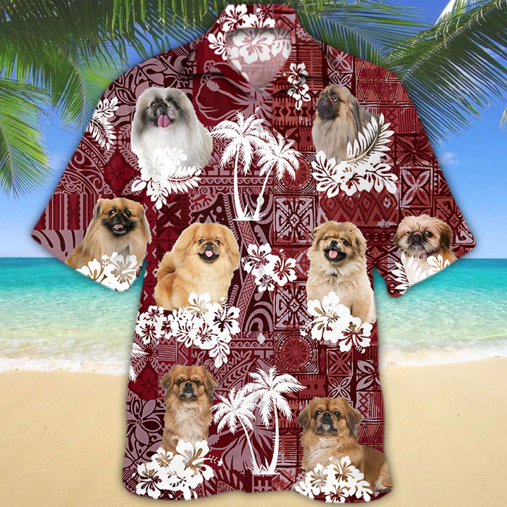 Pekingese Hawaiian Shirt, Gift For Dog Lover Shirts, Men’S Hawaiian Shirt, Summer Hawaiian Aloha Shirt