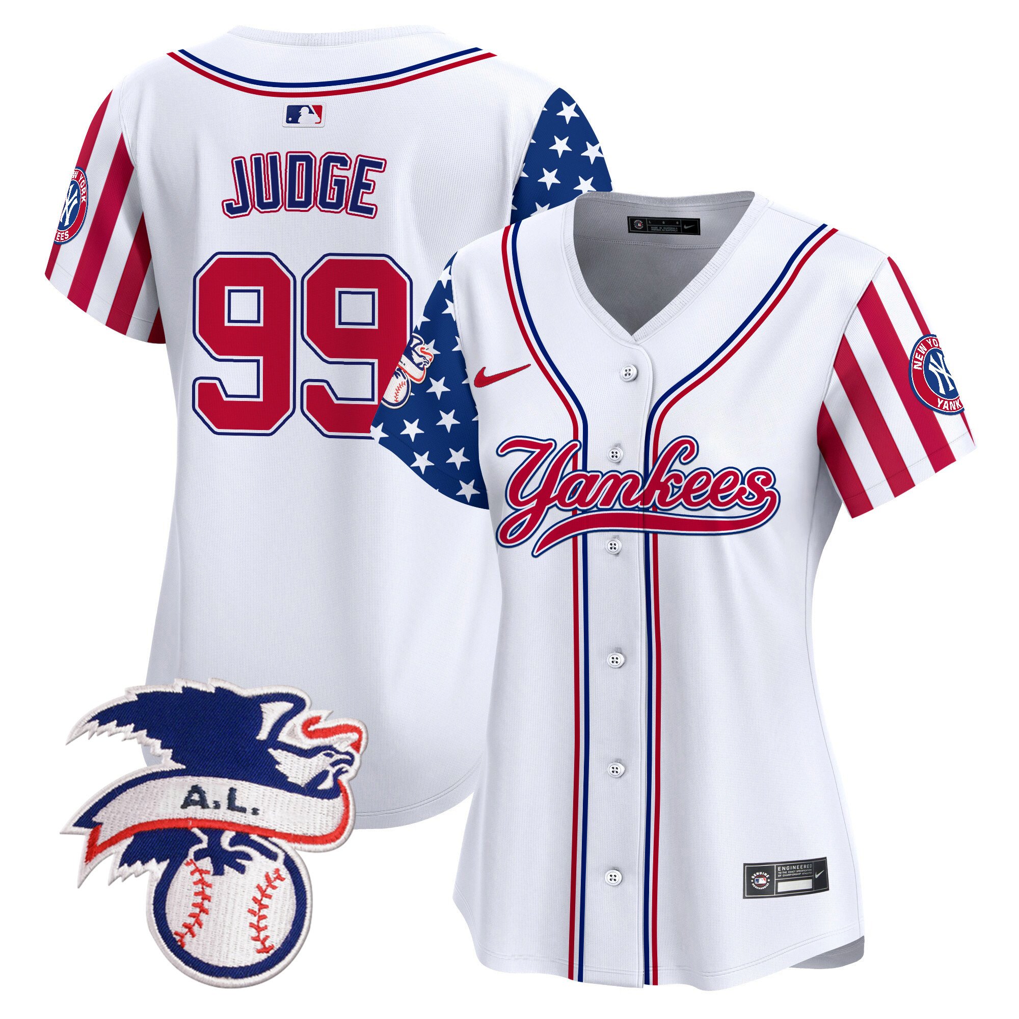 Women’S New York Yankees 2024 Fourth Of July Vapor Premier Limited Jersey V7 – All Stitched