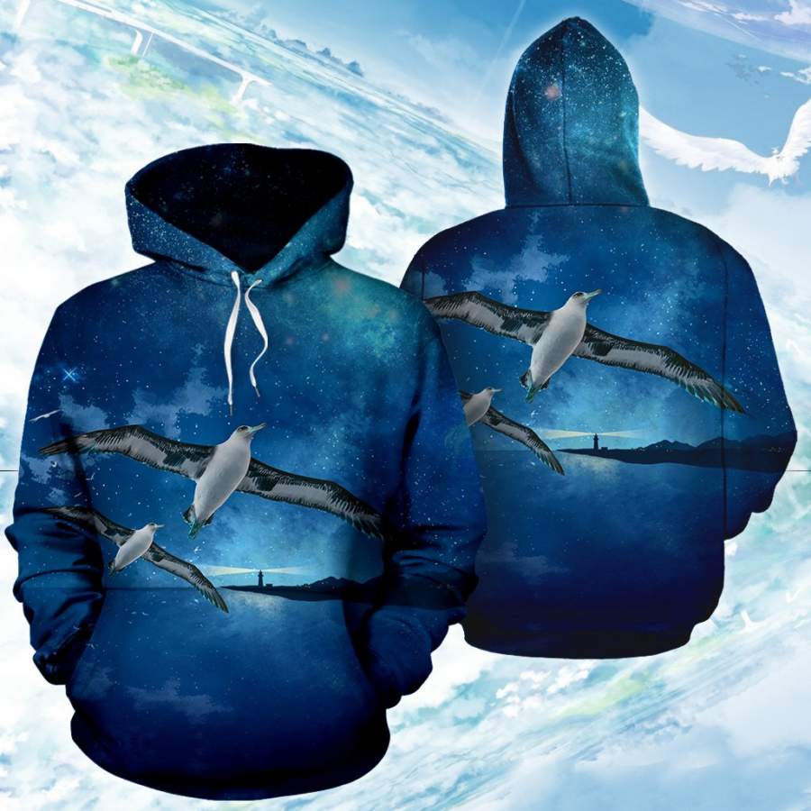 3D Albatross Bird Printed Hoodie 006