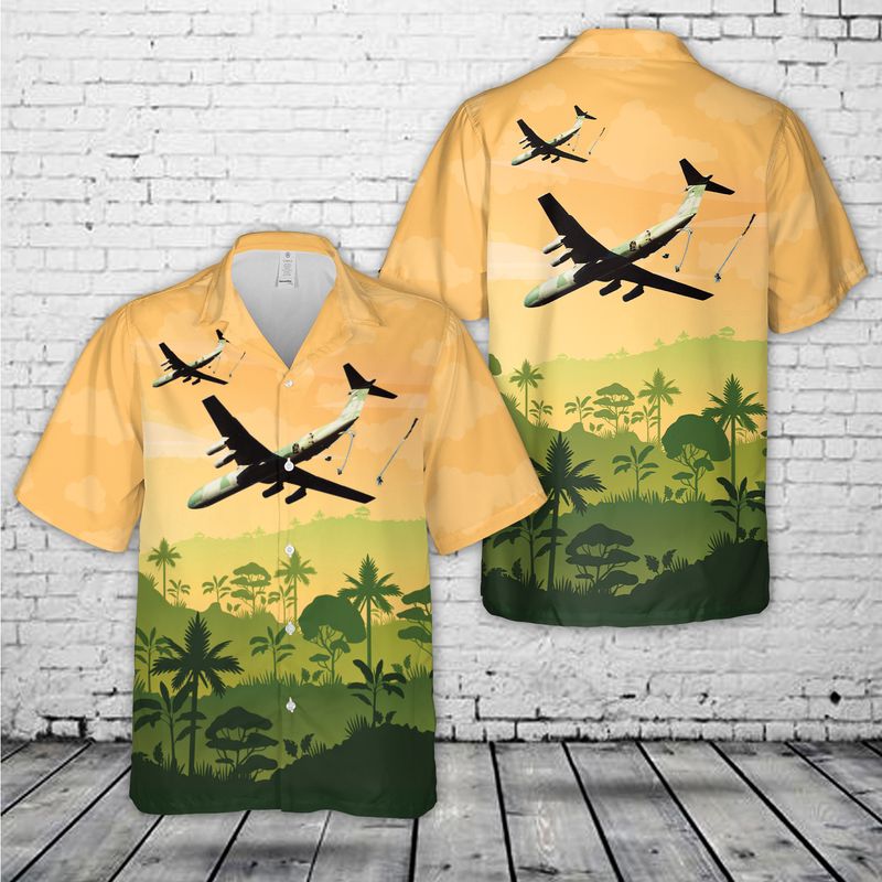 Us Air Force 82Nd Airborne Troops Jump From C-141B Over Honduras Hawaiian Shirt