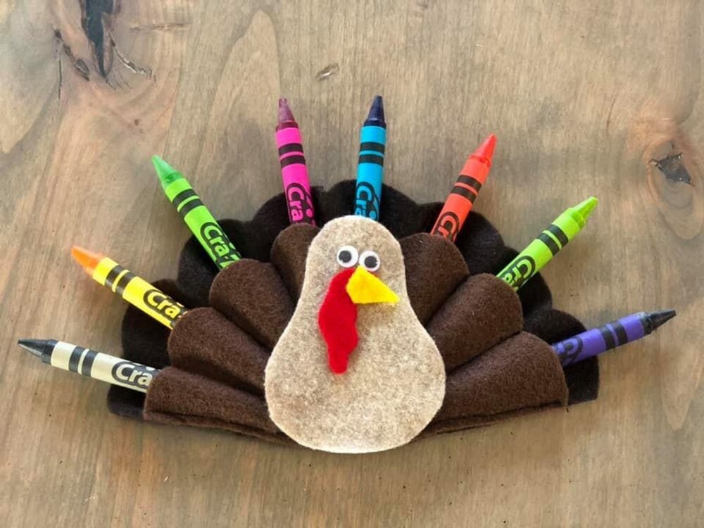 Thanksgiving Turkey With Crayons - Thanksgiving Decorations, Thanksgiving Table Decor, Thanksgiving Party Favor,Kid Gift, Thanksgiving Craft Safecheckoutnow Blueshirtfarm