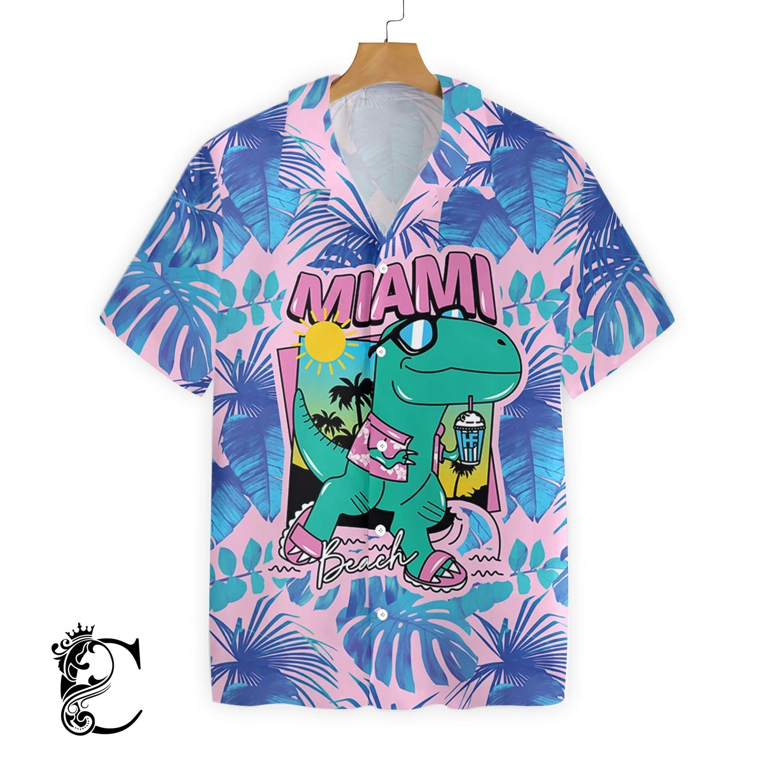 Miami South Beach Cool T- Rex Dinosa …
