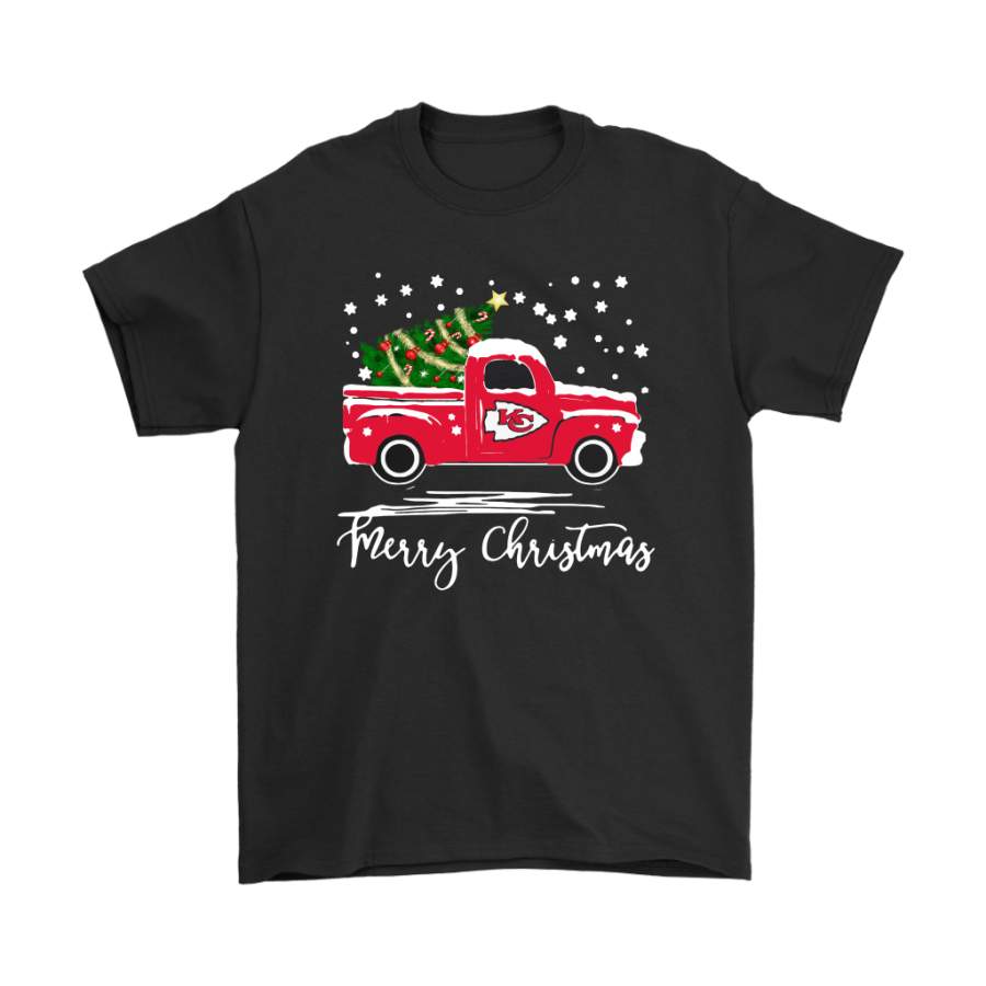 Kansas City Chiefs Car With Christmas Tree Merry Christmas Shirts