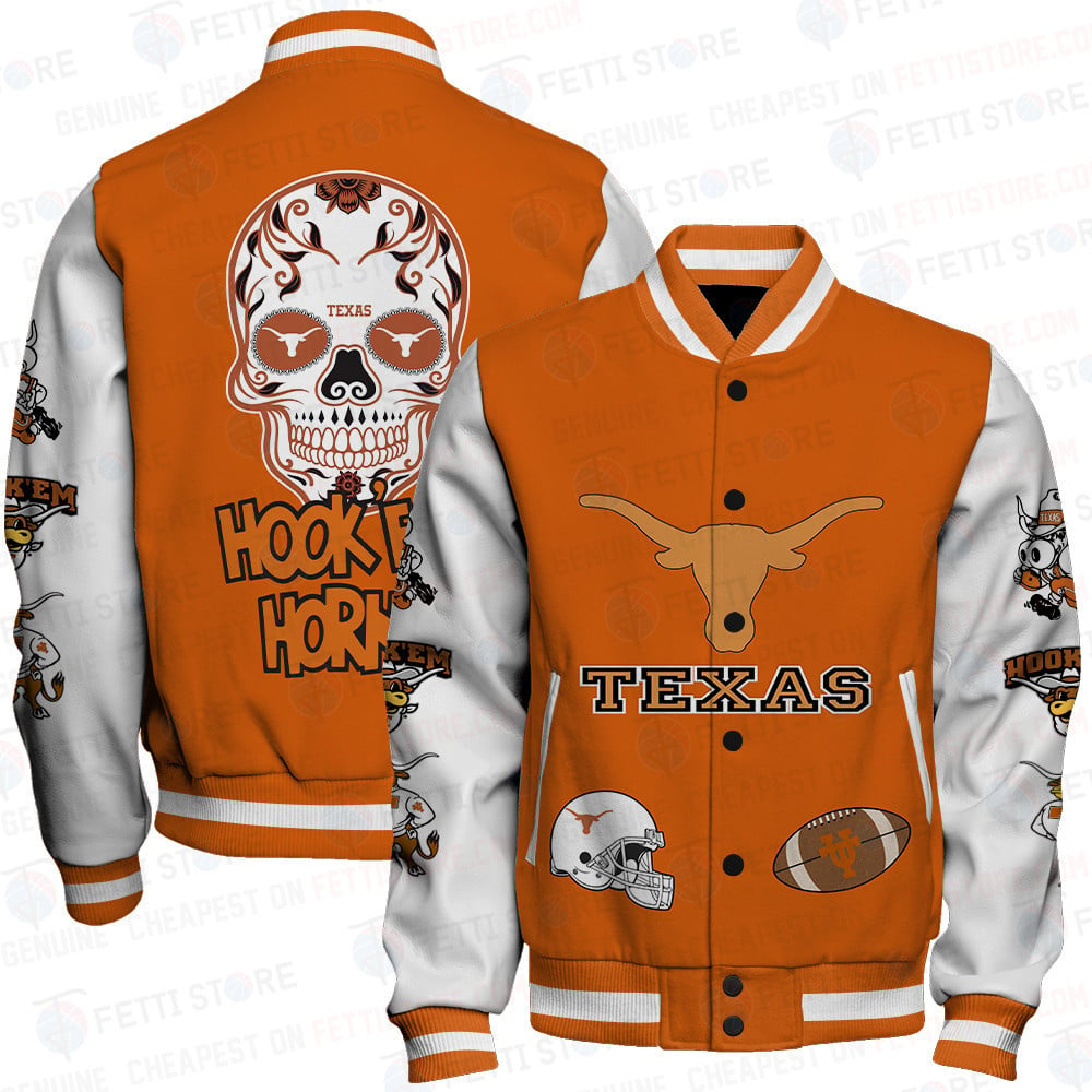 Texas Longhorns NCAA Football AOP Varsity Jacket STM