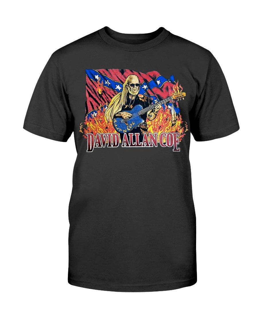 Vintage 90S David Allan Coe Country Singer Concert Recommended For Airplay Tour T Shirt 071221