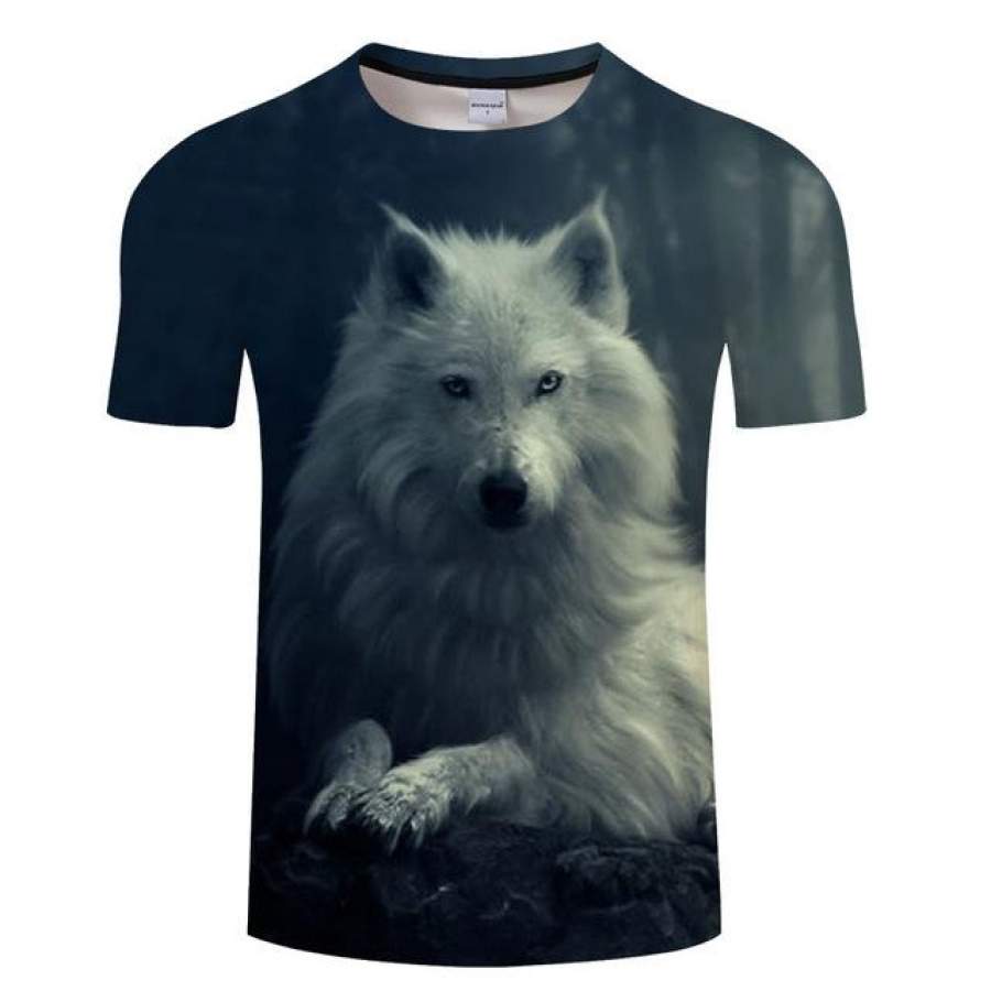 White Wolf 3D Print Unisex T-shirt,  &hellip;