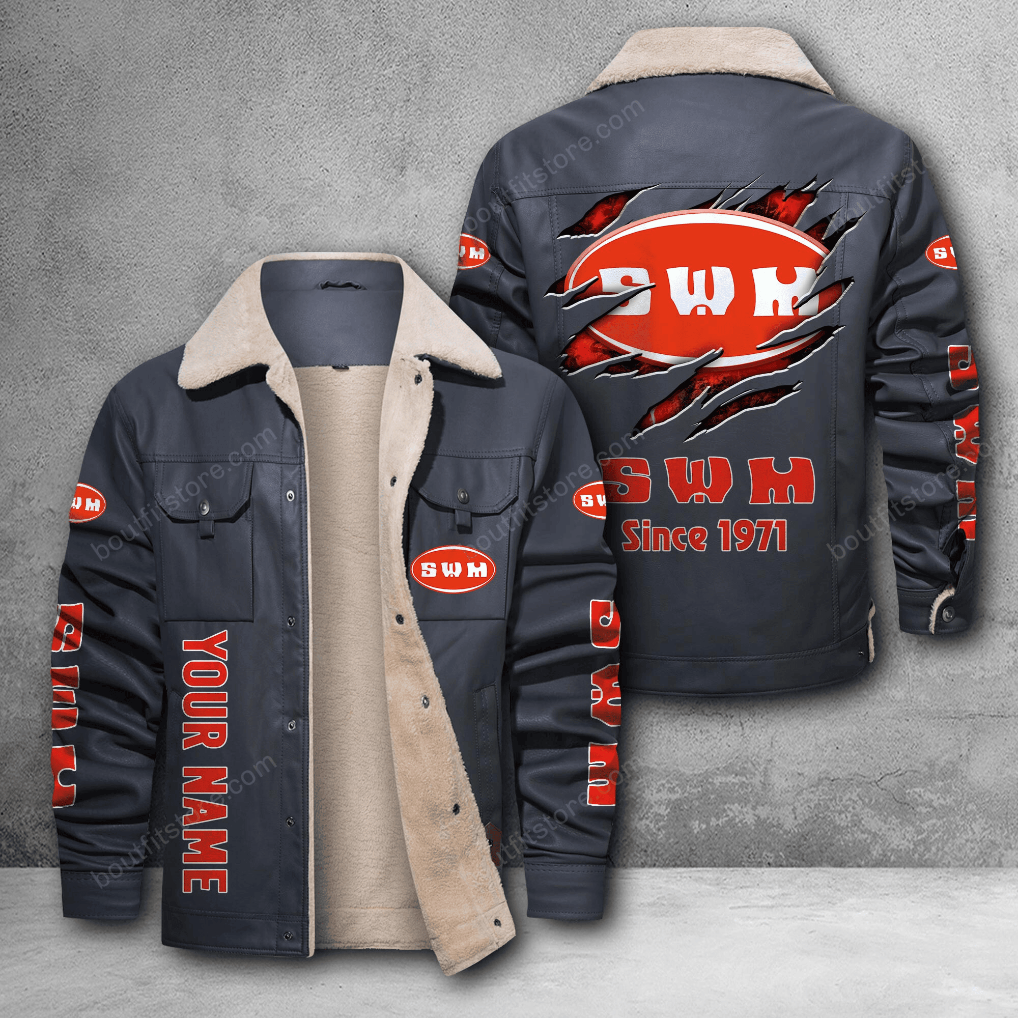 SWM DMH Custom Name Stand Collar Jacket