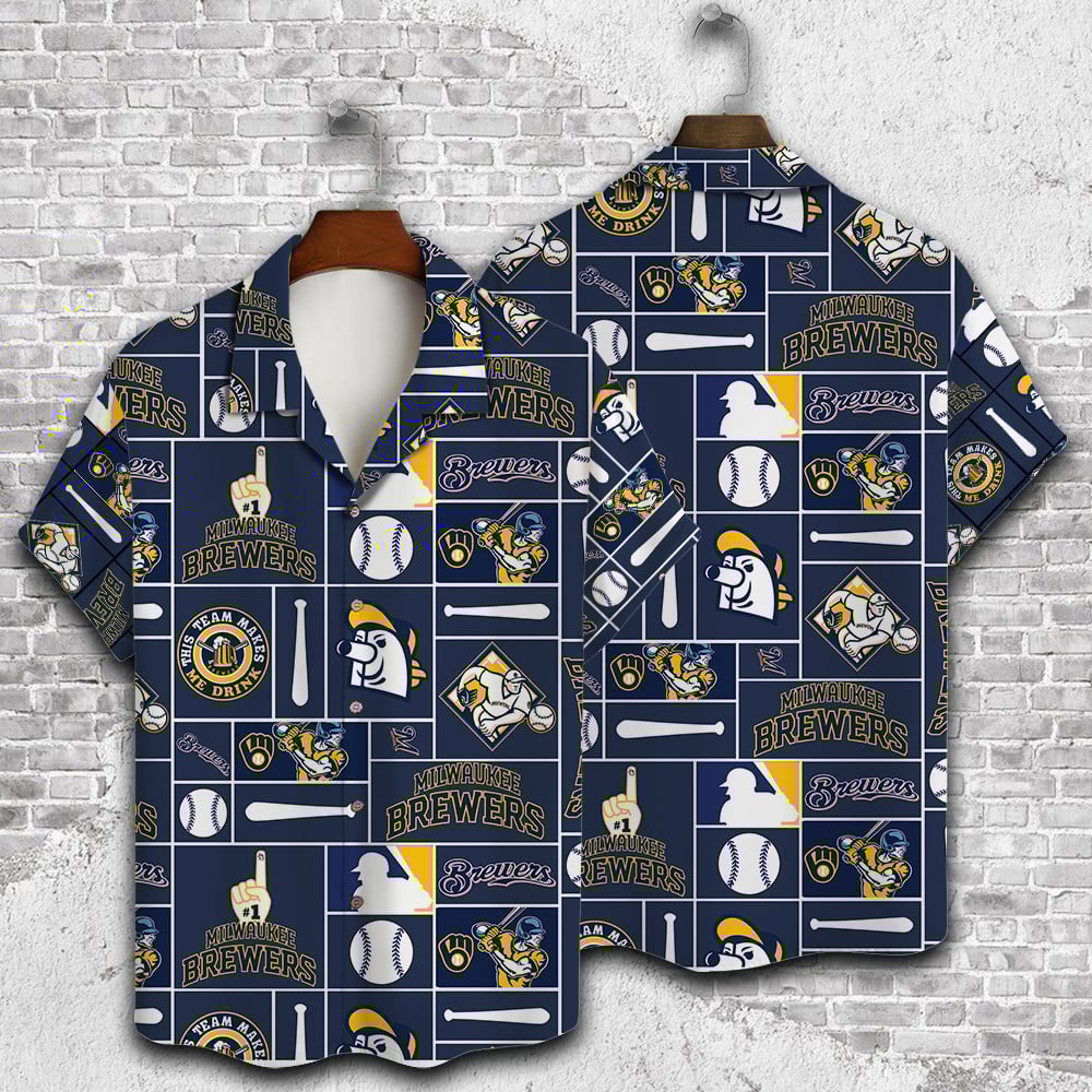 Milwaukee Brewers Major League Baseball 2023 Aop Hawaiian Shirt