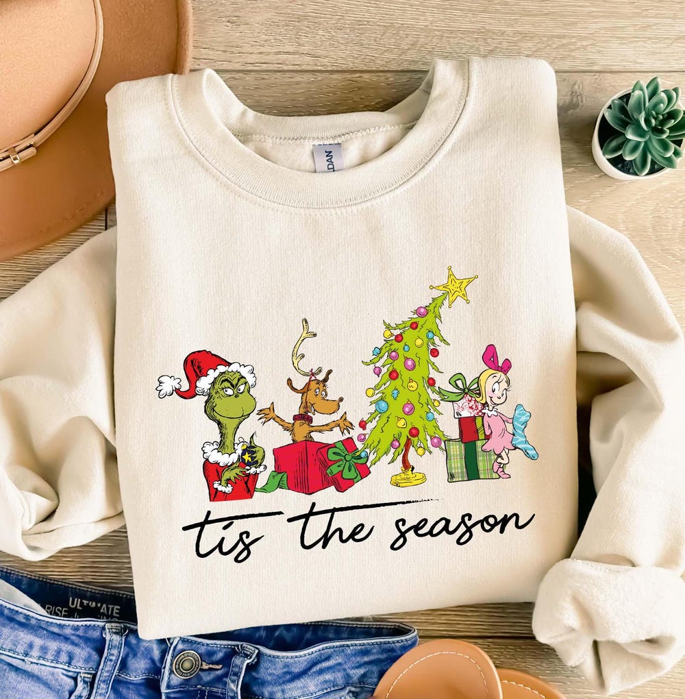 Tis The Season Grinch Sweatshirt, Merry Grinchmas Shirt, Grinch Christmas Sweatshirt, Grincy Christmas Shirt, Merry Christmas Sweater X Teewhiz