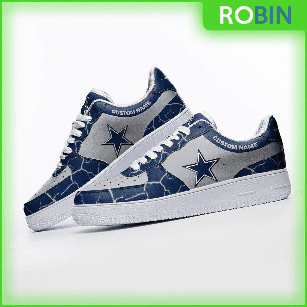 Custom Name Dallas Cowboys NFL Custom Air Force 1 Sneakes