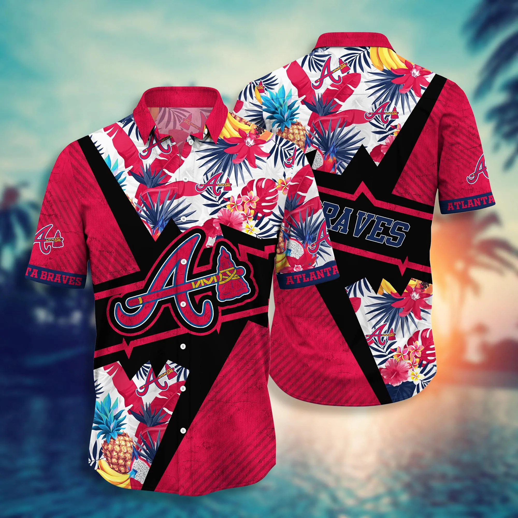 Atlanta Braves Mlb Hawaiian Shirt Solstice Training Game Shirts