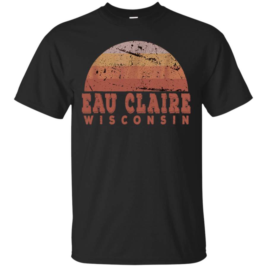 AGR Eau Claire Wisconsin Retro Vintage Sunset T-Shirt