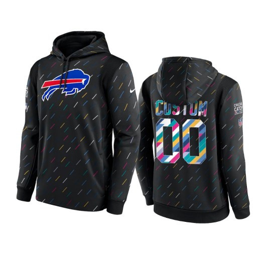 Buffalo Bills Custom Charcoal 2021 Crucial Catch Therma Pullover Hoodie