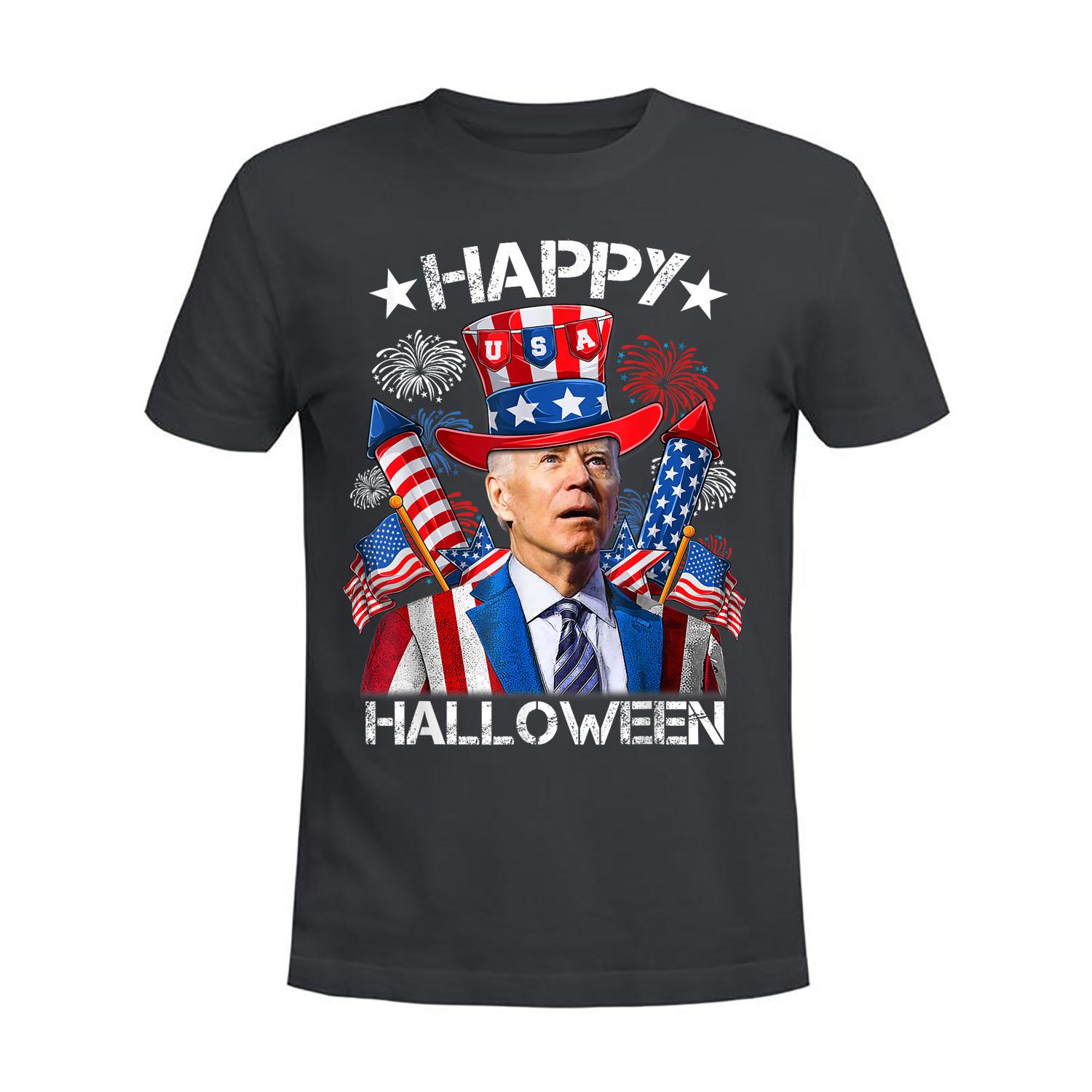 Funny J0e Biden 4th Of July Shirt Happy Halloween