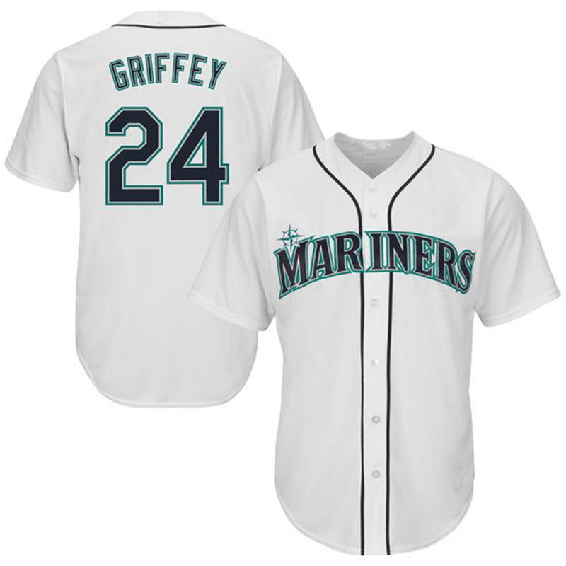 Ken Griffey Jr 24 Seattle Mariners White Ver2 All Over Print Baseball Jersey For Fans