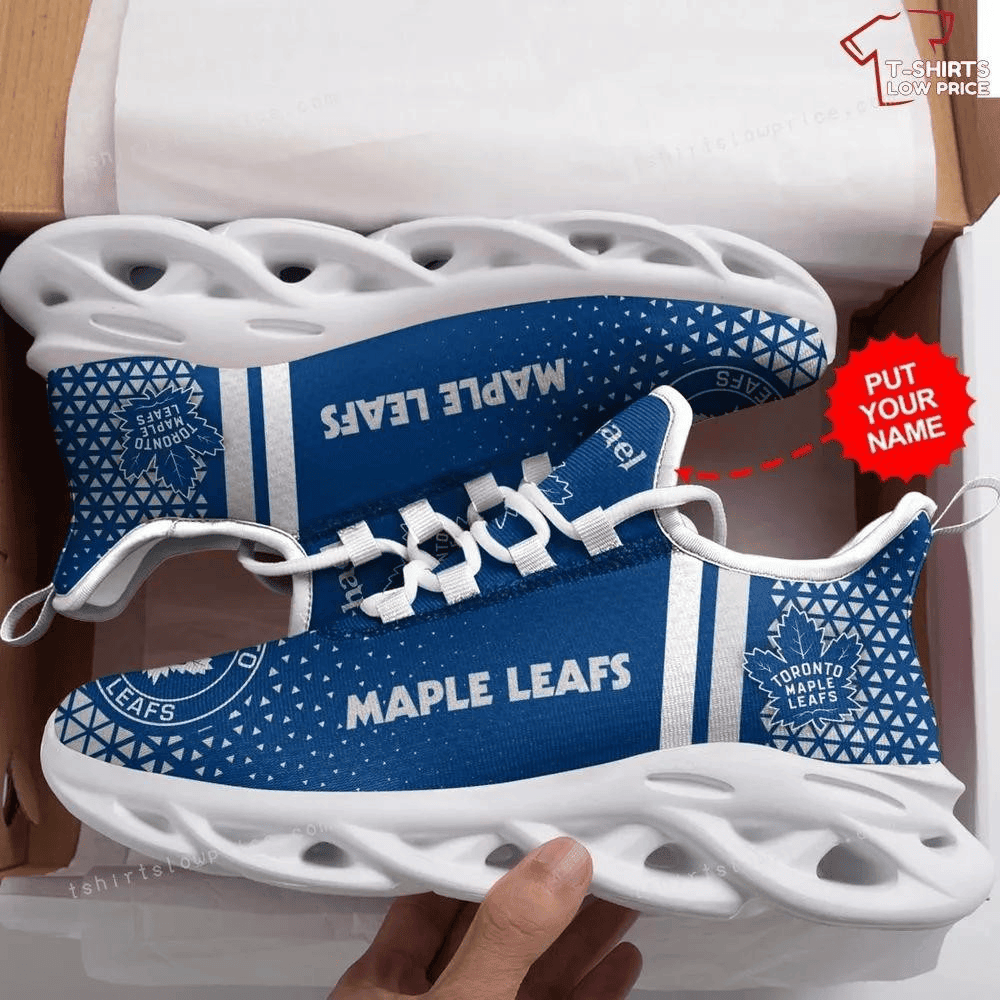 Personalize Toronto Maple Leafs Blue White Max Soul Sneakers Running Shoes