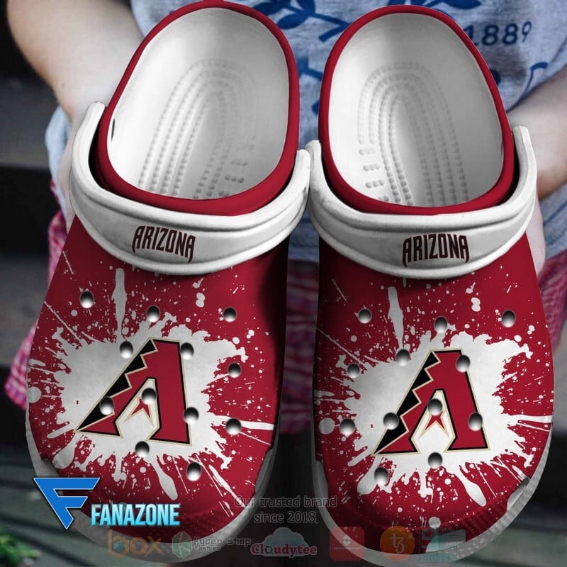 Arizona Diamondbacks Logo Baseball MLB White Sander Red Crocss Classic Clogs Shoes Ver814