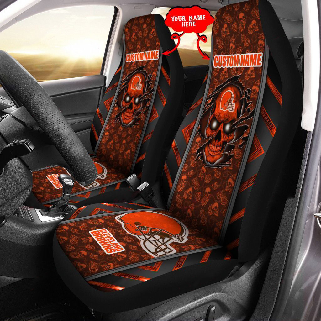 Cleveland Browns Personalized Car Seat Cover Set CSC8114