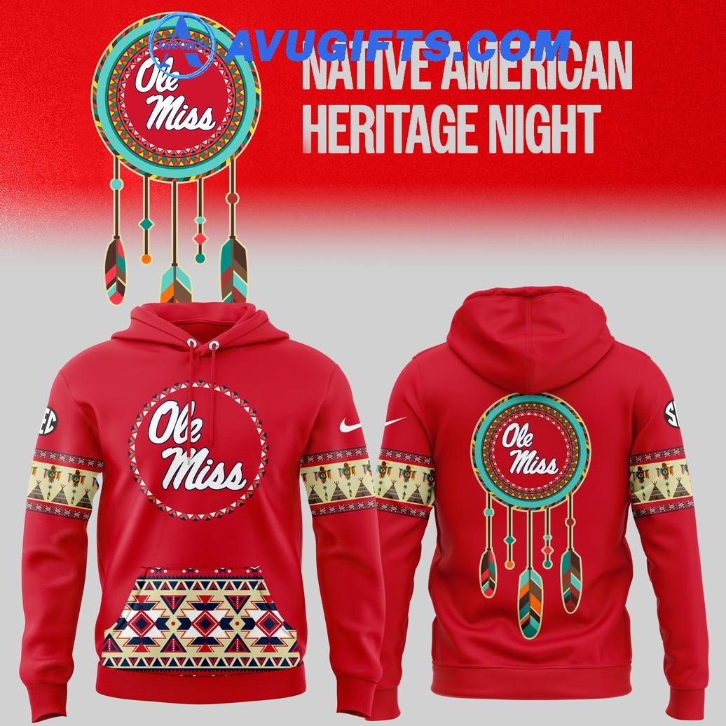 Ole Miss X Native American Heritage Month 2024 Limited Red Hoodie – Zip Hoodie 3D Aop Shirt
