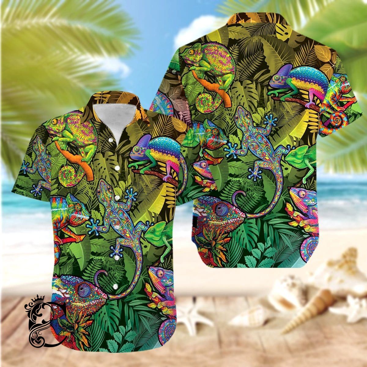 Colorful Lizard Green Tropical Unise &hellip;